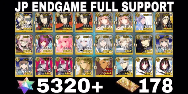 FGO JP ENDGAME ACCOUNT FULL SUPPORT + SQ