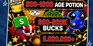 Account Adopt Me acorn, bucks, and age potion