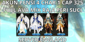 RETIRED ACCOUNT 4 CHAR 1 CAP MAX LVL 325 SERVER , FULL AVA MIX KING HOLY FAIRY, READY TO USE+RESET, VIA MQ, ANTI HACKBACK, SUPER CHEAP