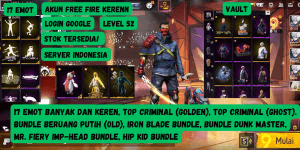 FREE FIRE ACCOUNT NEWBIE LEVEL 20