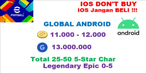eFootball Mobile Global Account ANDROID-02