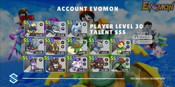 Gambar Product Akun Evomon Ascent 3 Unlock Season 1