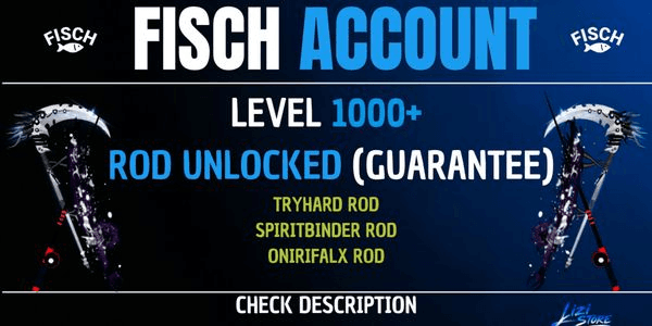 Gambar Product ACCOUNT FISH LEVEL 1000 ( ETHEREAL PRISM ROD - SERAPHIC ROD - NO LIFE ROD )