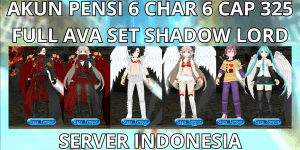 BS ACCOUNT RETIRED MAX PROFF 6 CHAR 6 CAP MAX LVL 325 INDONESIA SERVER, FULL AVA SET SHADOW LORD+FULL EQ 2S, VIA MQ, ANTI HACKBACK, SUPER CHEAP