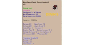 Black Rascal Rabbit Gloves Attack BRRG XG+12