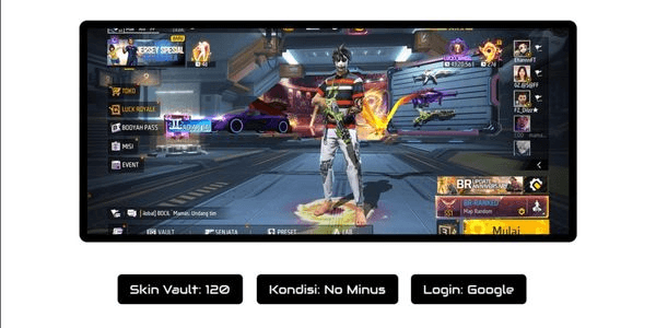 Gambar Product Free Fire Skin Vault Gacor Account