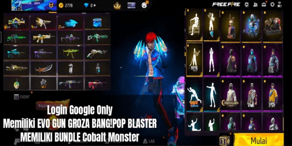 CHEAP AND SAFE NEWBIE FREE FIRE ACCOUNT 100%