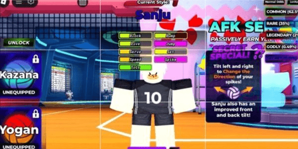 Gambar Product Account Volly Ball Legend Style Yogan , Sanju , Kazana || Ability Slide Breker