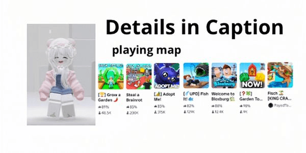 Gambar Product Roblox account details in caption