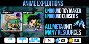 Account 2 Unbound Meta (Cursed Student, Toy Maker) - Anime Expeditions