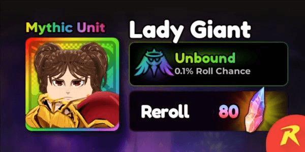 Gambar Product Starter Account Mythic (LADY GIANT - Unbound) Anime Expeditions