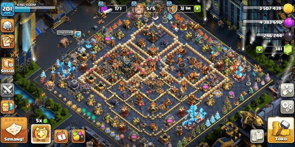 Gambar Product Coolest Town Hall 17 Base Paid Background GG Defense Skilled Epic Many (16) High Level Heroes 86+88+72+70+43+13. Cheap Coolest