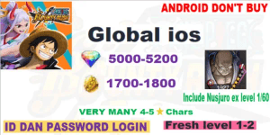 One Piece Bounty Rush Gacha Account ios-6
