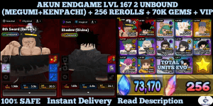ACCOUNT 2 BEST UNBOUND EVO (MEGUMI + KENPACHI) GOOD STATS