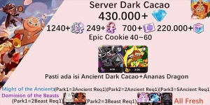 Cookie Run Kingdom starter account(Dack Cacao Server)DC9