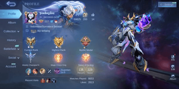 Gambar Product ACCOUNT MLBB | SKIN 100+ | HEROES & EMBLEM MAX | SAFE GUARANTEED