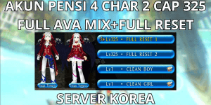 RETIRED ACCOUNT 4 CHARACTERS 2 CAP MAX LVL 325 KOREA SERVER, FULL AVA MIX WEDDING+FULL RESET, READY TO USE, VIA MQ, ANTI HACKBACK, SUPER CHEAP