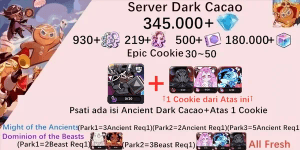 Cookie Run Kingdom starter account(Dack Cacao Server)DC13