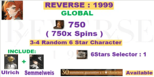 Account Gacha Reverse: 1999 Global Platinum