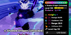 Shadow Dragon (Unlocked)/Kafka Evo Trait Almighty