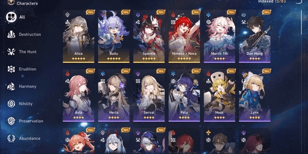 Gambar Product Akun HSR Starter 5 STARS SSR
