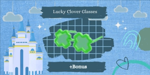 Gafas de trébol de la suerte (accesorio para mascota) + Bonificación