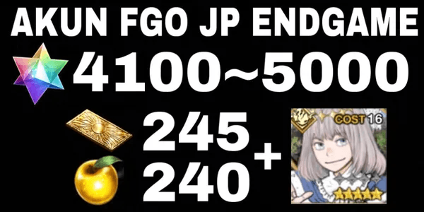 FGO ACCOUNT JP ENDGAME QUARTZ ACCOUNT + FREE SSR