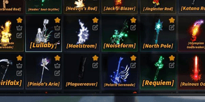 Fisch Account Lullaby, Noiseform, Olympian Godbreaker, Castbound, Onirifalx