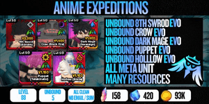 Account 5 Unbound Meta (ALL EVO - Crow, 8th Sword, Dark Mage, Puppet, Hollow)