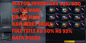 MAJOR QCQR 155 DAY [CHAT FIRST, DON'T JUST PAY] FULL TITLE WEAPON, CHARACTER 65 DAY, HOLLOW VEST MEGA HP VERY LUBERRRR