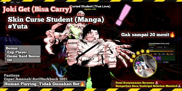 Gambar Product Boost to get Skin Cursed Student (Manga) #Yuta Skin