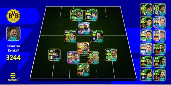 Gambar Product efootball account strength 3140+#3 by karz (please read the description first before buying)
