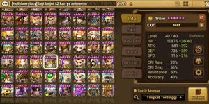 Asia 5 LD5 Dark Jin, Han, Nigong, Asima and Jager + 80 NB5, 229 6Star Monster