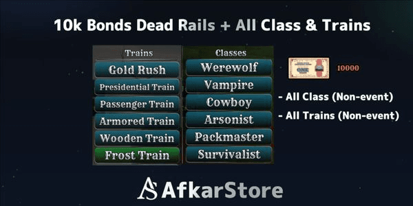 Gambar Product AKUN 10K BONDS DEAD RAILS (All Train & Class unlocked)