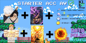 Anime Vanguards Starter Account 2.1k+ RR + 1.7k+ Memoria Shard + Gojo Vs Sukuna Set + Escanor Set | AV ( Anime Vanguards )