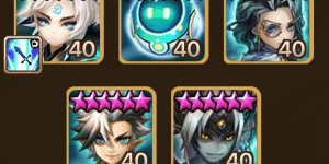Asia 4 LD5 Cleave Combo Lucifer, Hanwul, Light Ino (SW Version), Light Nina (SW Version) + 81 NB5, 208 6Star Monster