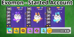 Evomon - Wispuff Shiny SSS Primatic - Starred Account