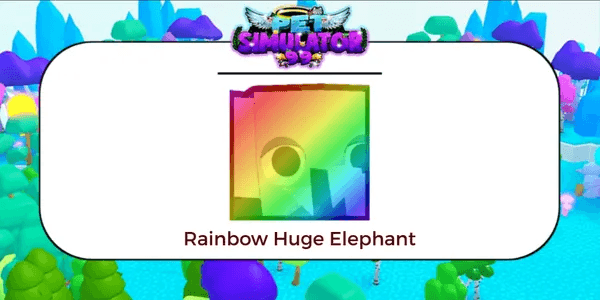 Rainbow Huge Elephant