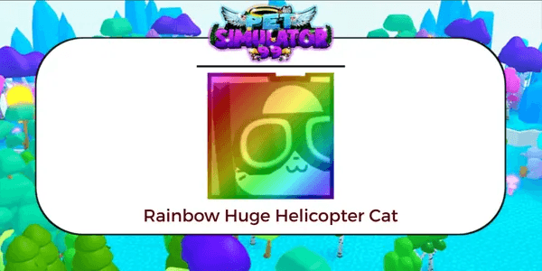 Rainbow Huge Helicopter Cat