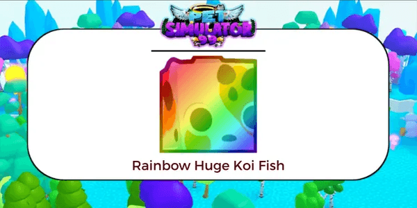Rainbow Huge Koi Fish