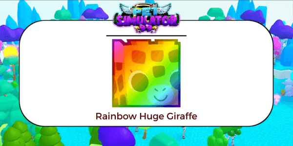 Rainbow Huge Giraffe