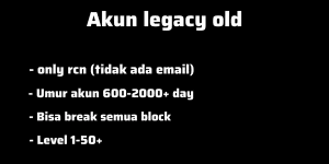 Account Level 20+ Email No