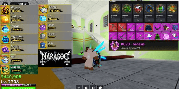 Gambar Product Akun Blox Fruits 12 Permanent Dragon Eastern & Western Unlock 10 Fighting Style