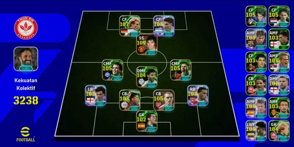 Collective 3238+ Rummenigge x George Best x Van Basten x Batistuta x Matthaus x Gerrard x Xabi Alonso x Rijkaard x Julian Alvarez + 4 Manager Booster