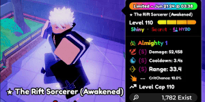Shiny The Rift Sorcerer (Awakened)/Shiny Gojo Evo Trait Almighty (SKIN)