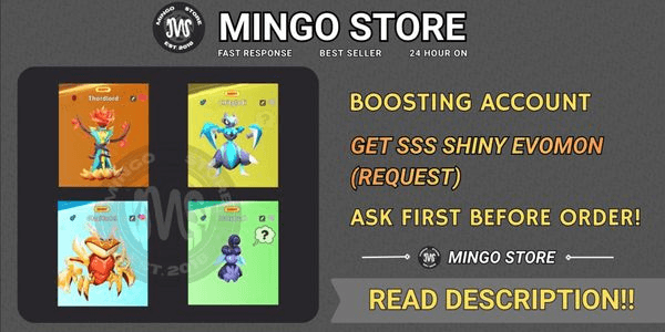 Gambar Product Joki Get SSS Shiny Evomon by Request | Evomon