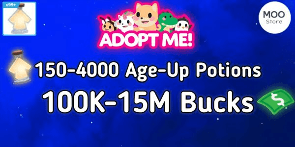 Gambar Product Akun Adopt Me Bonus Bucks + Bonus Age-Up potions