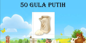 น้ำตาลขาว 50 ชิ้น