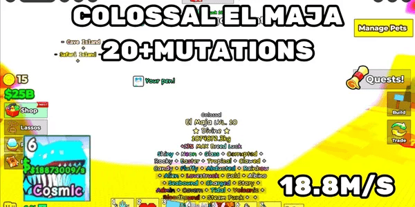 Colossal El Maja Shiny + Neon + Rainbow + Gold