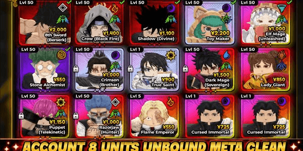 Gambar Product 8 Unbound Meta Units Account CLEAN (Check Description) 100% Clean